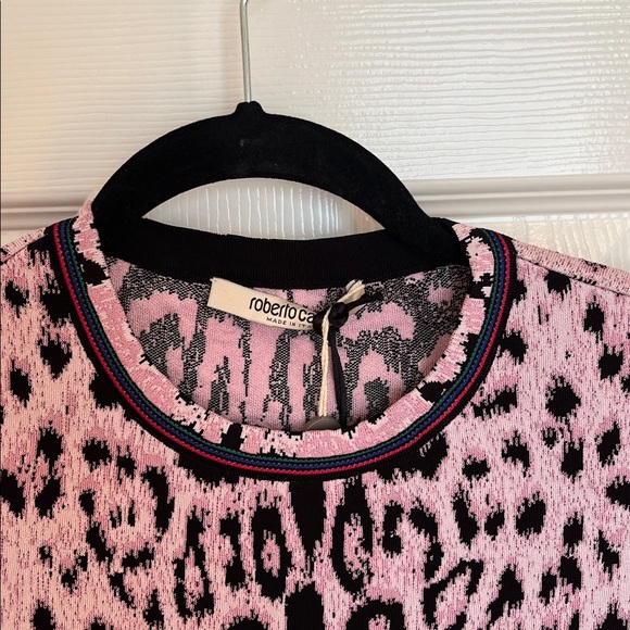 NWT Roberto Cavalli Leopard Cherry Blossom Bodycon Dress - Picture 2 of 13